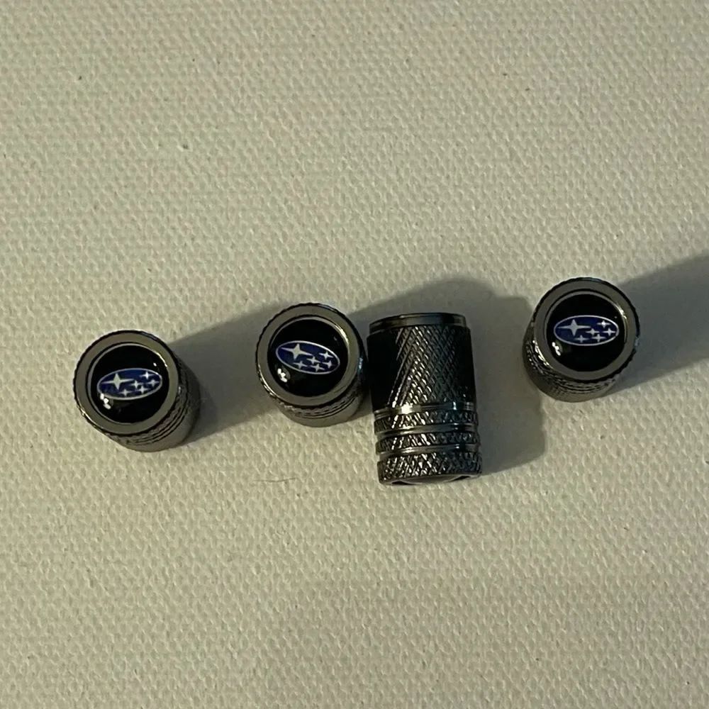 Subaru Valve Stem Caps in Gray NWT